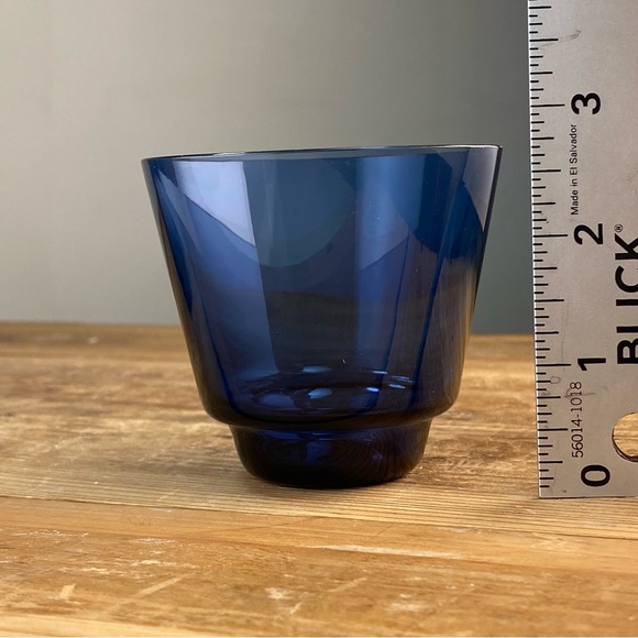 Timo Sarpaneva Iittala i - 106 Linja i Series Short Blue Tumblers Cups Finland - Picture 11 of 16